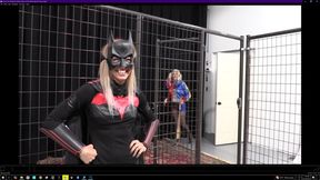Bat Girl Destroys Harley Quinn In The Steel Cage Of Doom