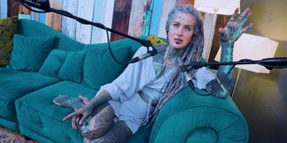 I talk about U - uncomfortable - ASMR podcast SFW talking goth skinny girl dreadlocks tattoo model inked girl