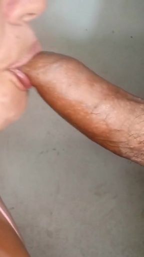 playing with the beautiful skin of my stepbrother's big penis   Clip 1