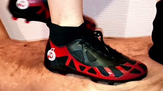 Trampling with my Soccer shoes Very close view
