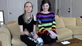Playful lesbian game leads to lost bet and sex toys