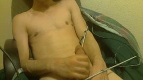 Transgirl Absent-mindedly Masturbating While Watching TV (no Cumno Sound)