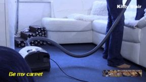 Kitty Blair daily cleaning turn into vacuuming slave close up view