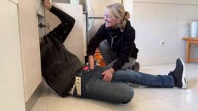 Kitchen Whore Gets Her Husband's Best Plumbing Buddy Coming on Hard