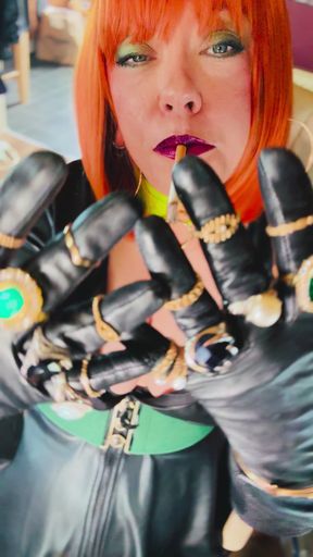 Who Doesn't Love This British Tart Smoking For You In Leather Gloves &amp; Rings! Tina Snua Smoker