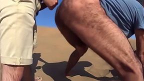 Outdoor cruising fun with a stranger on a dune