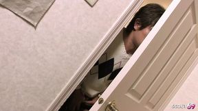 Innocent Japanese young creampied on first time