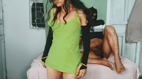 stepbrother Super hot desi chainese girl sucking and fucking on store room hindi audio