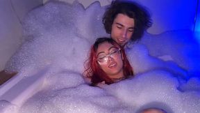 Three big cocks make skinny latina slut feel every inch in jacuzzi foursome