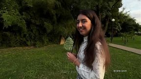 Risky public sex after college in a bamboo forest