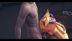 Lol Hentai - Ahri Star Guardian Blowjob - Japanese Asian Manga Anime Film Game Porn