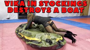 VIKA IN STOCKINGS DESTROYS A BOAT 1080 full video 10 min