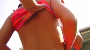 Two girls fuck around in killer outdoor groupsex