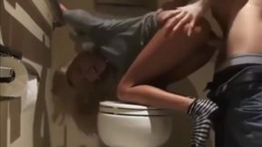 Teacher fucks student at school toilet