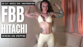 Muscle Girl Flexing, Stripping, and Hitachi Grinding 720p