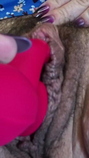 Horny MILF In Blue Dress Toys Wet Hole, Then Fingers Ass &amp; Cums   Clip 2