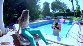 young spanish blonde africa irujo fucked in the pool and on the sofa