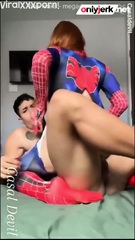 Ju Devil Fucks In A Sexy Spidergirl Outfit
