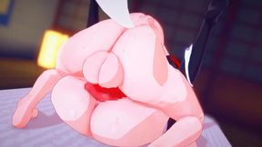 Futanari Mating Press Knot Creampie (Cum Inflation)