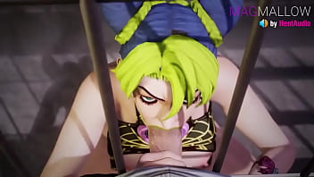 A jolyne kujo le encanta chupar pollas