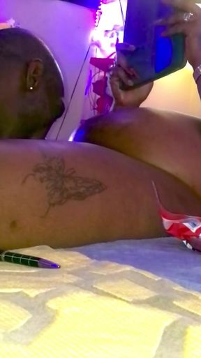 Spectacular moment from &quot;Very hot BBC TS Tugs A Huge Load for her black thug.&quot;