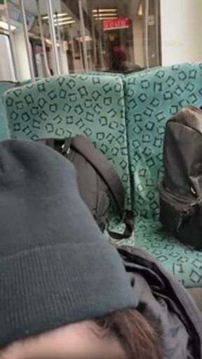 Hard Public Blowjob in the Berlin S-Bahn. After Sex Club KitKat