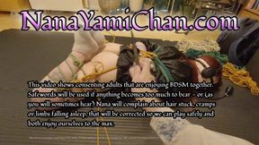 Bound sensory deprivation with dildo and vibrator in chastity belt [720p]