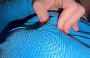 Latina teen in diaper has big orgasm while touching her perfect body