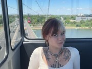 risky public cable car blowjob - naughty in the sky / SallyDinosaur
