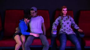 Briggitte &amp; Tracer Sex at the Cinema, overwatch