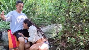 Latina beauty with big booty gets hammered in the open air