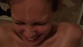 old clip of young me blowing, masturbating and getting my whole face covered in cum
