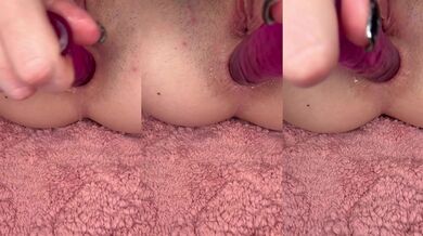 Quickie Video! 3.5min of Fucking My Ass Up Close