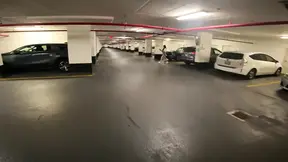 Grateful milf invites stranger for a one-night stand in her garage