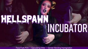 HELLSPAWN INCUBATOR - Short - Demonic Femdom Face Fuck POV by Miss Faith Rae with Ejaculating Dildo and Gender Bending Impregnation Fantasy - HD 1080p MP4
