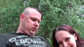 Hot German Couple Fucking on Balcony and Cumming in Mouth