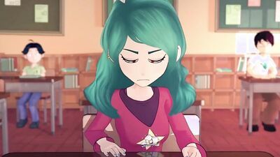 Kinky cartoon babe gets her holes drilled by a hung dude while succubus watches