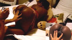 Real amateur big booty ebony GF fucked