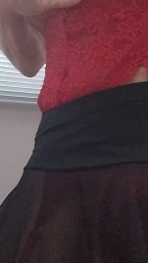 CD Displays Lingerie Before Masturbating and Anal Play