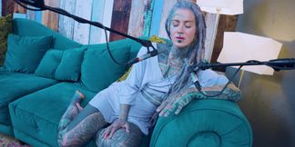 I talk about N - Needed - ASMR podcast SFW talking goth skinny girl dreadlocks tattoo model inked girl