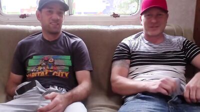 Jack and his horny buddy are stroking each other's schlong