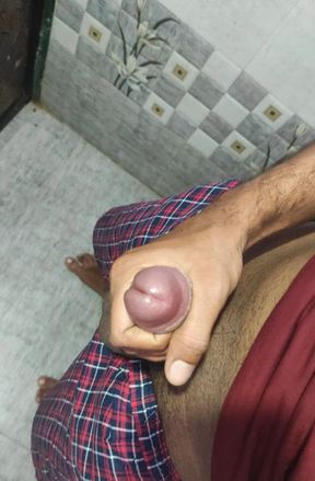 Indian sexy boy big lund dick masturbation in bathroom enjoying penis ring nonstop