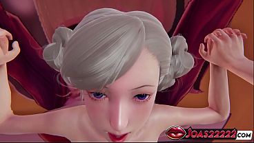 Sexy Rose E-Girl rides cock in pantyhose - POV cowgirl, close-up pussy missionary