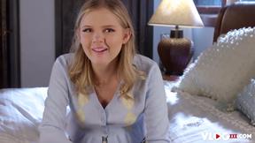 Petite Blonde Coco Lovelock Prepares For Interracial Sex