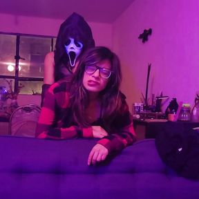 Ghostface fuck hard a nerdy femboy