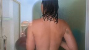 2 Voyeur - Watch beautiful woman big tits and big ass take a bath from the window - fetish - teen