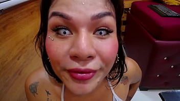 TS Angelique - Webcam show from Nov. 30th, 2022 - part 2 - full version (cumshot and slow motion)