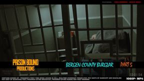 The Bergen County Burglar Part 5 - Female convict locked up in prison cell for a long sentence. Prisoner gets locked up in handcuffs and shackles and makes herself at home in a cold concrete cell, lays barefoot on her bunk for the night -1080p -MP4