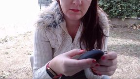 dirty diaper in the garden