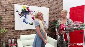 Wet Elsa's small tits smut